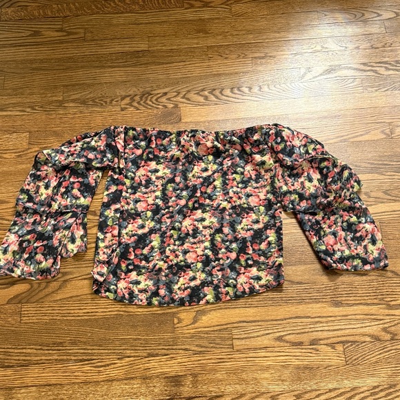 Walter Baker Multicolor Floral Off-Shoulder Blouse Size Medium